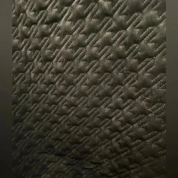 BOOHOO MENS TALL HOUNDSTOOTH QUILTED VELVET BOMBER JACKET BLACK SIZE SMALL - Picture 8 of 15